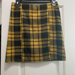 Yellow Plaid Skirt